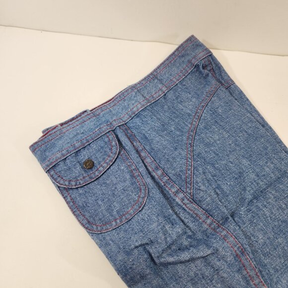 Miss Texwood Cotton Bell Bottom Jeans 24" Waist Vintage New Old Stock - Picture 3 of 11